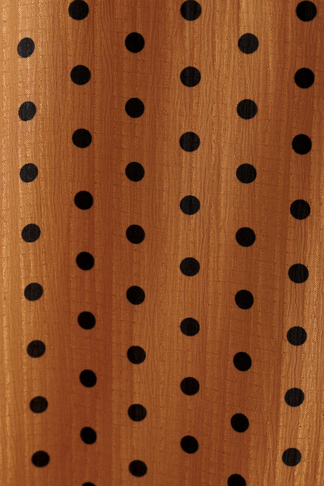 Dixie Spot Print Balloon Midi Skirt - Toffee