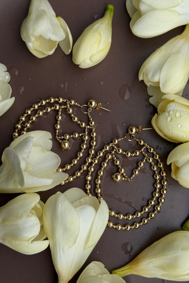 Pas de Marque | Gold-filled earrings La Goutte