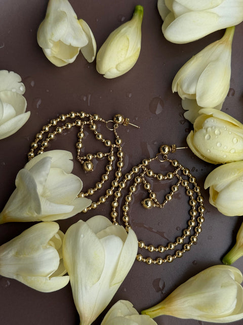 Pas de Marque | Gold-filled earrings La Goutte