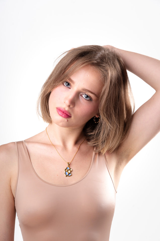 Generazione Zordan | Pendant Siccità 68 Turquoise Gold