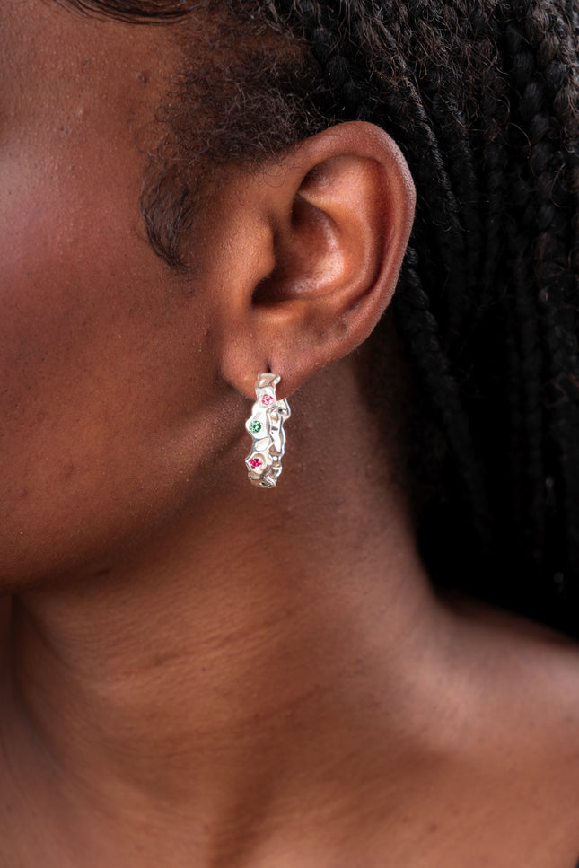 Generazione Zordan | Big Circular Hoops Silver Multi