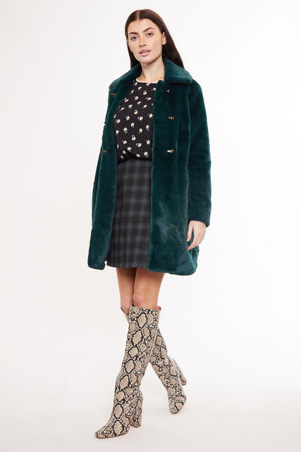 Louche Elen Faux Fur Coat - Styled