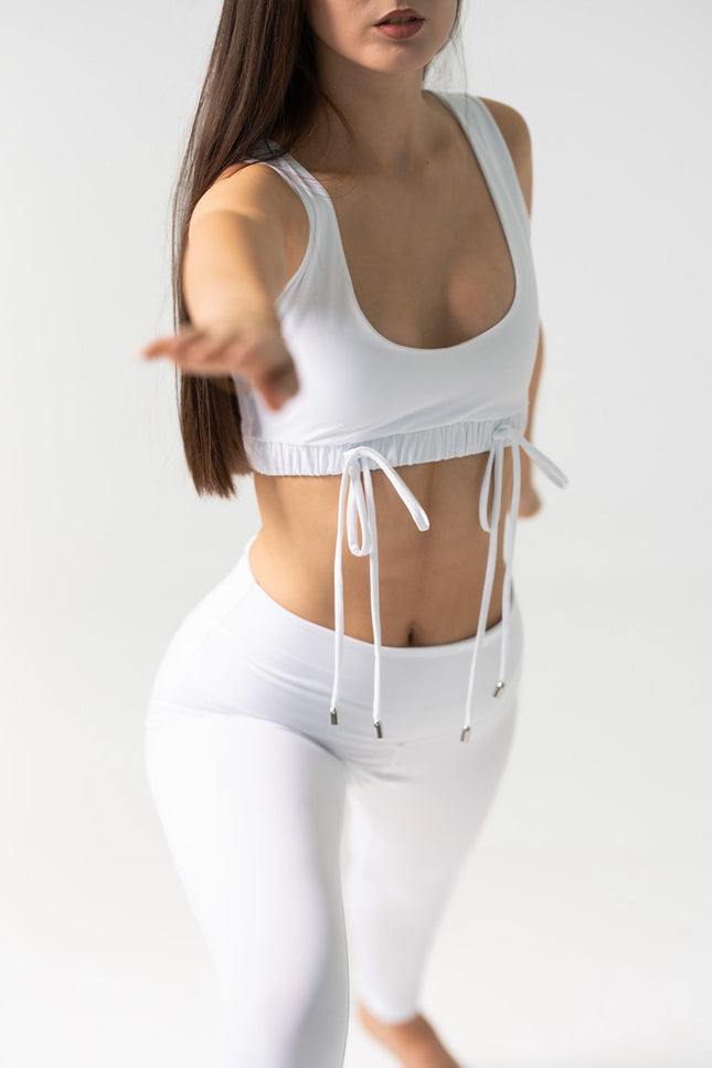 Enxhaline | Amiel Slim Leggings Set in White