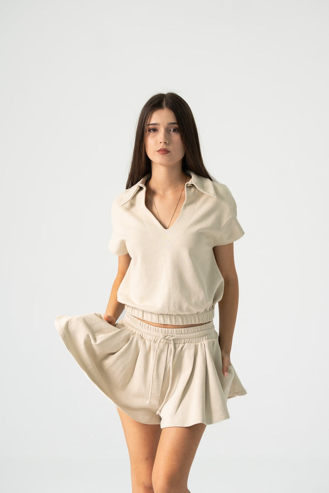 Enxhaline | Dax Tennis Set with Skort Beige