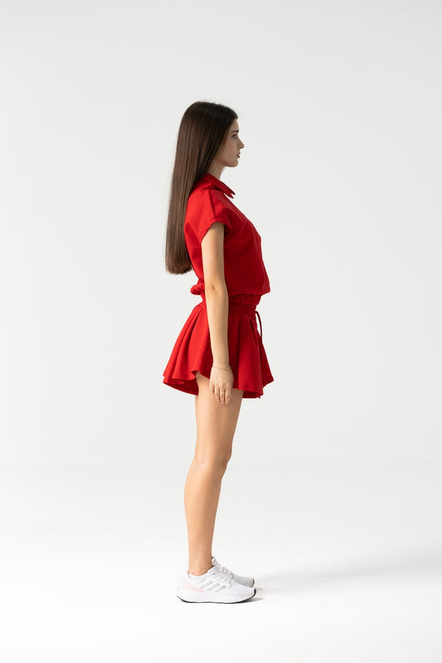 Enxhaline | Dax Tennis Set with Skort Red