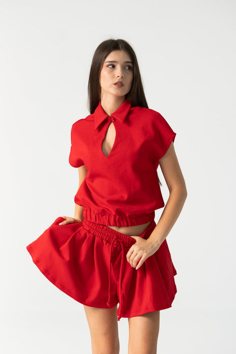 Enxhaline | Dax Tennis Set with Skort Red