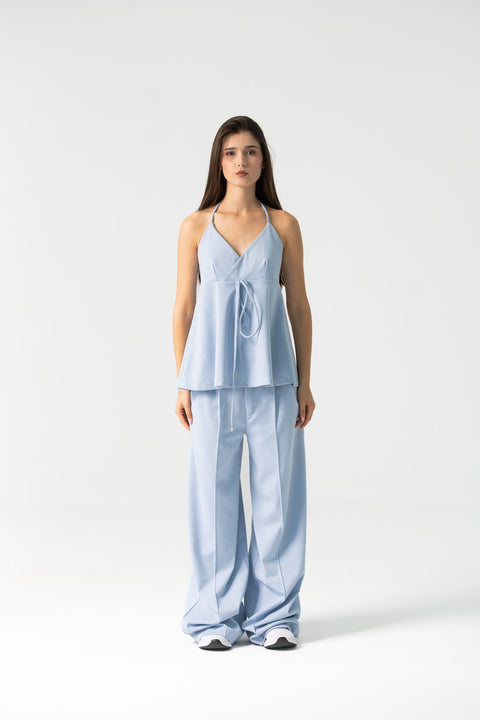 Enxhaline | Lily Pants Set in Pastel Blue
