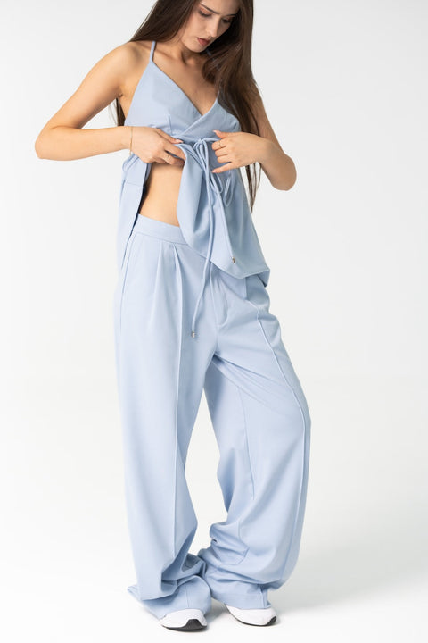 Enxhaline | Lily Pants Set in Pastel Blue