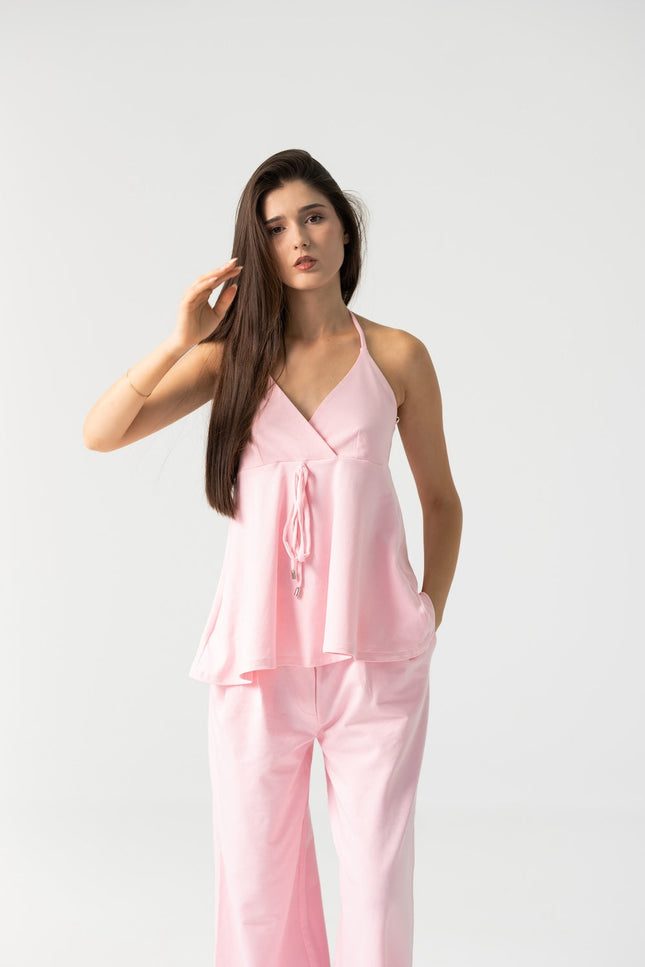 Enxhaline | Lily Pants Set in Pastel Pink