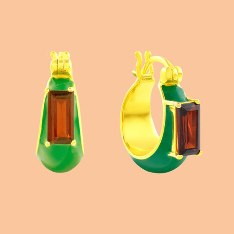 Arvino | Garnet Forest Hoop earrings