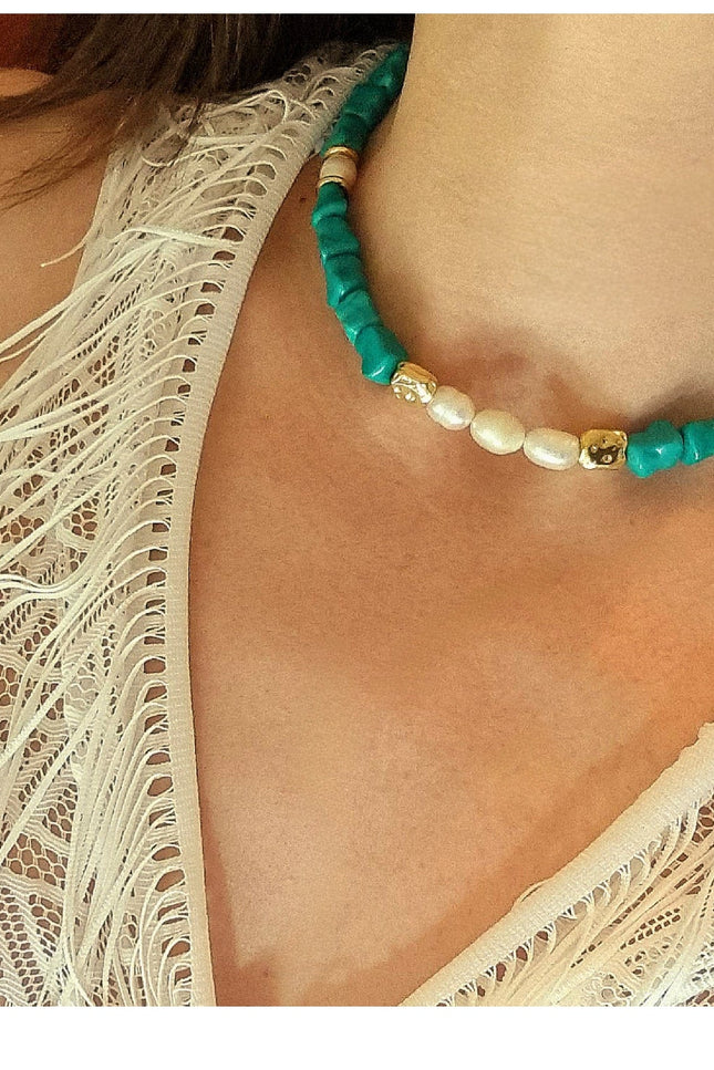 Maria Moyseos | Choker ERIETA Turquoise Pearl