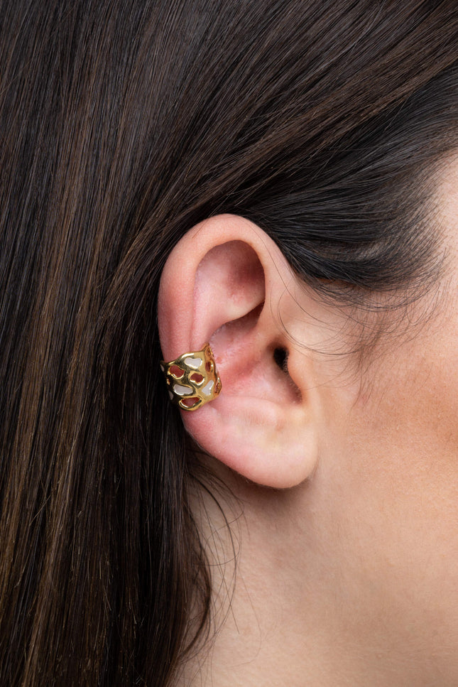Generazione Zordan | Earcuff - Studs 94 Gold & Cream
