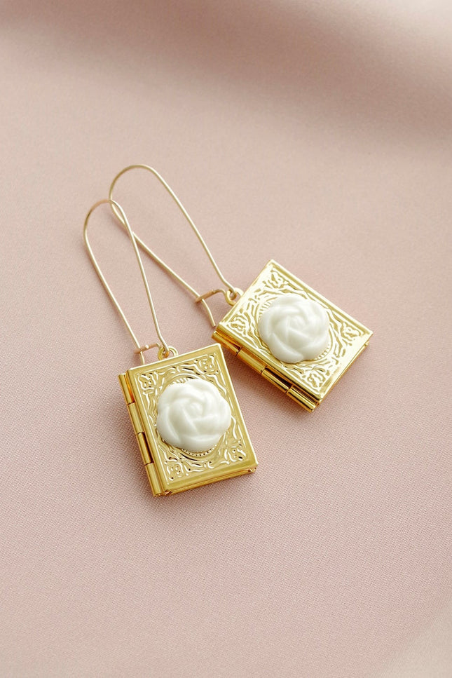 Poporcelain | Kolczyki z medalionem Camellia