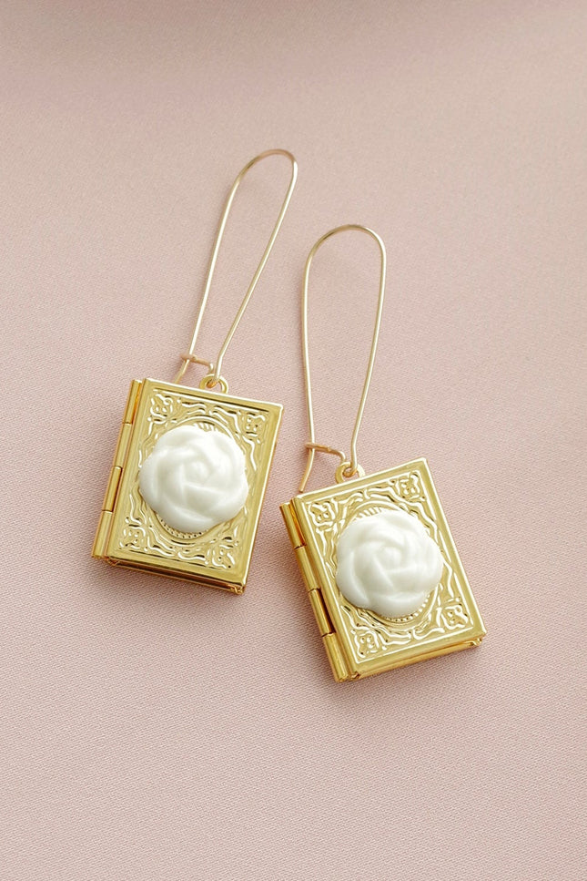 Poporcelain | Kolczyki z medalionem Camellia