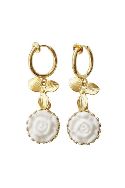 Poporcelain | Moonlight Rose Drop Earrings