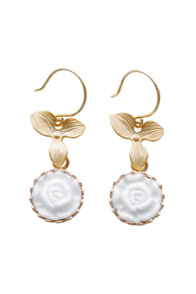 Poporcelain | Moonlight Rose Drop Earrings
