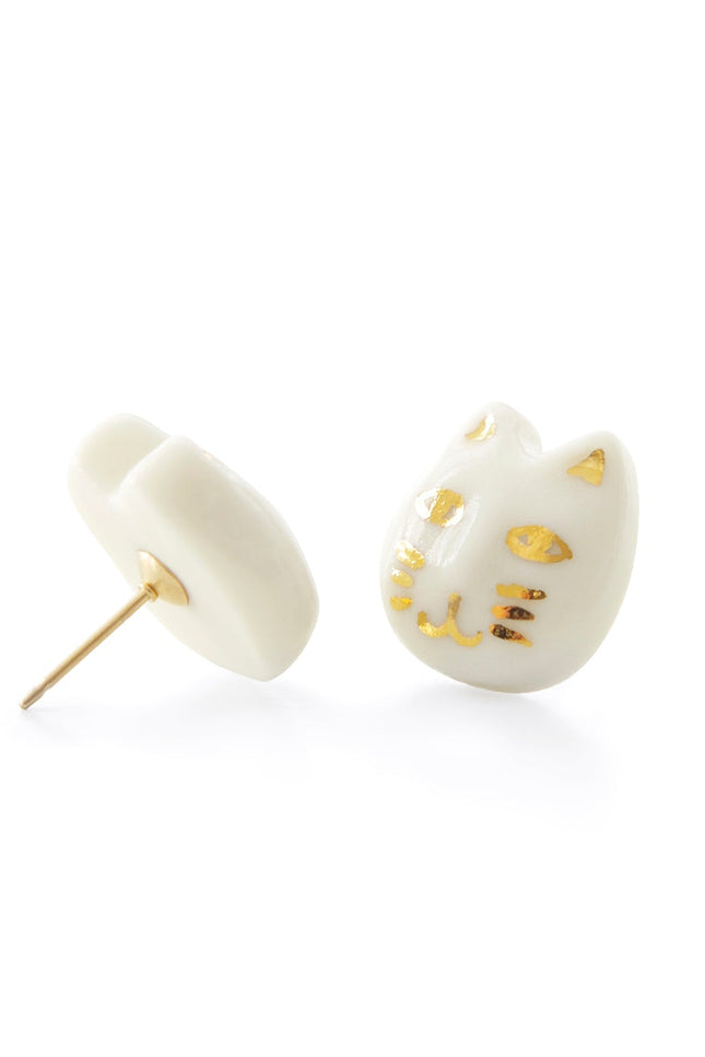 Poporcelain | Lucky Cat Studs