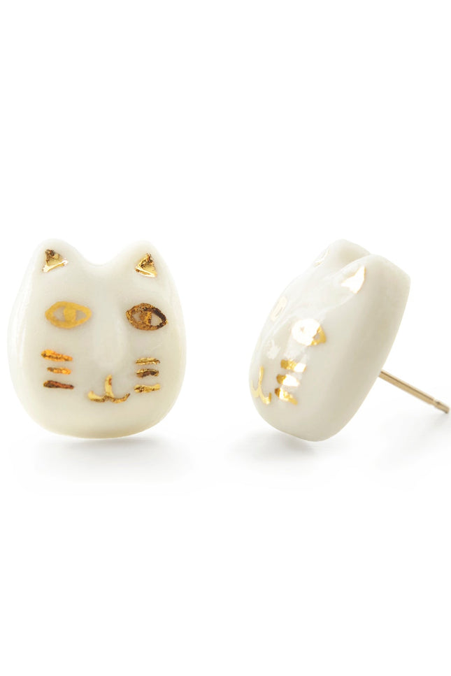Poporcelain | Lucky Cat Studs