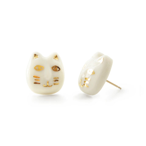 Poporcelain | Lucky Cat Studs