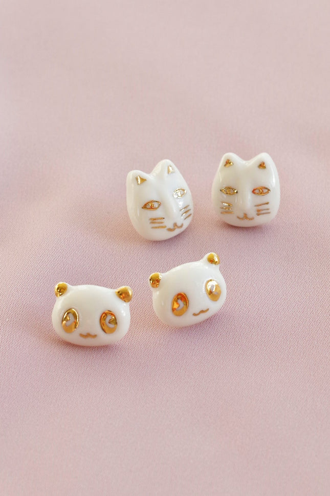 Poporcelain | Lucky Cat Studs