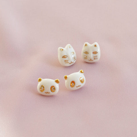 Poporcelain | Lucky Cat Studs