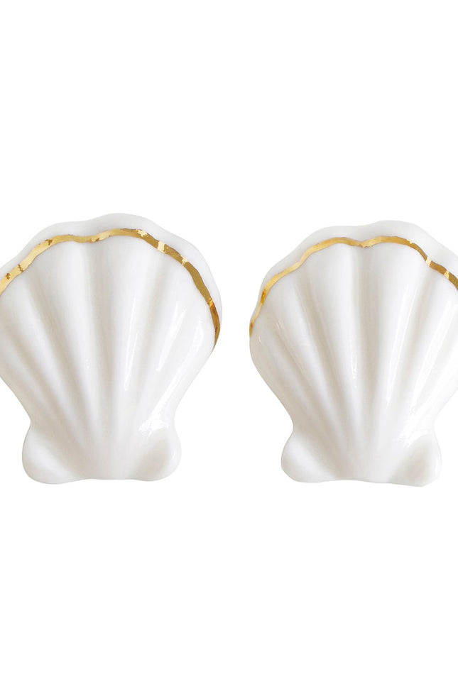 Poporcelain | Kolczyki klipsy muszle Clam