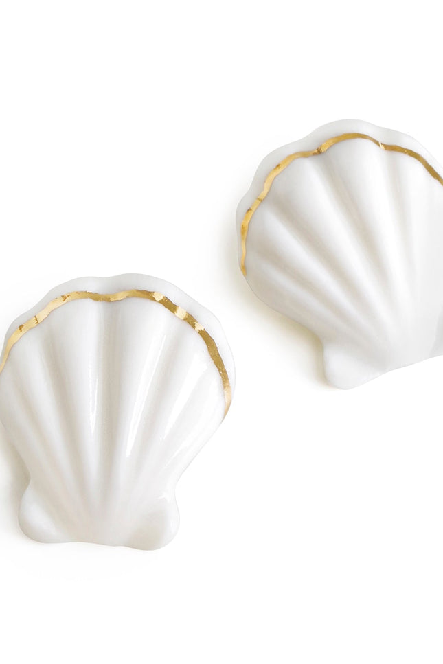Poporcelain | Kolczyki klipsy muszle Clam