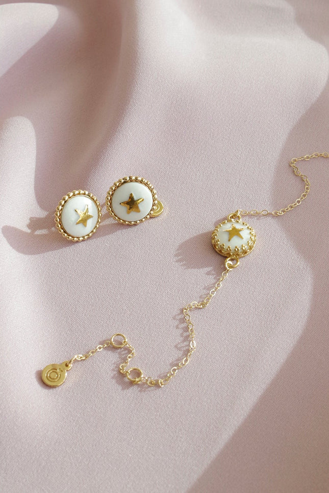 Poporcelain | Lustre Star Studs