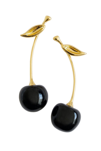 Poporcelain | Red Cherry Drop Earrings