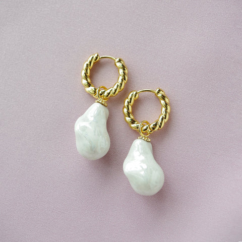 Poporcelain | Kolczyki koła w stylu barokowym