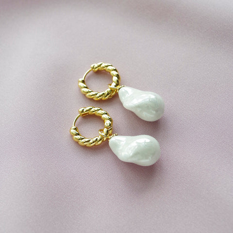 Poporcelain | Kolczyki koła w stylu barokowym