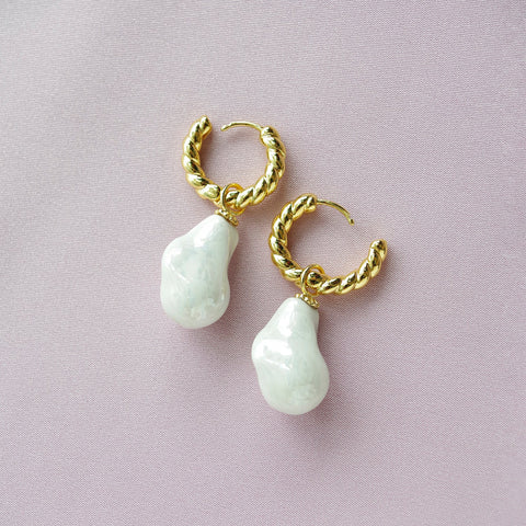 Poporcelain | Kolczyki koła w stylu barokowym