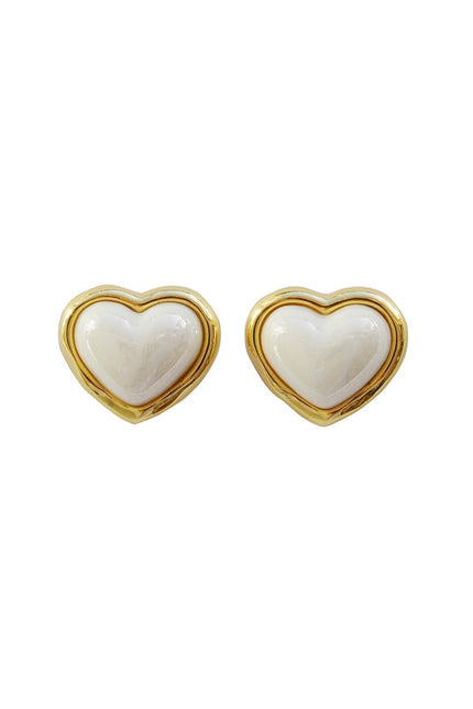 Poporcelain | Black Heart Studs