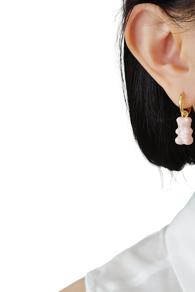 Poporcelain | Kolczyki z różowymi żelkami Porcelana