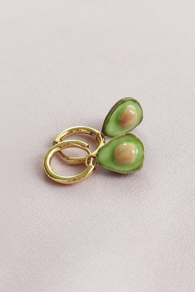 Poporcelain | Mini Porcelain Avocado Earrings