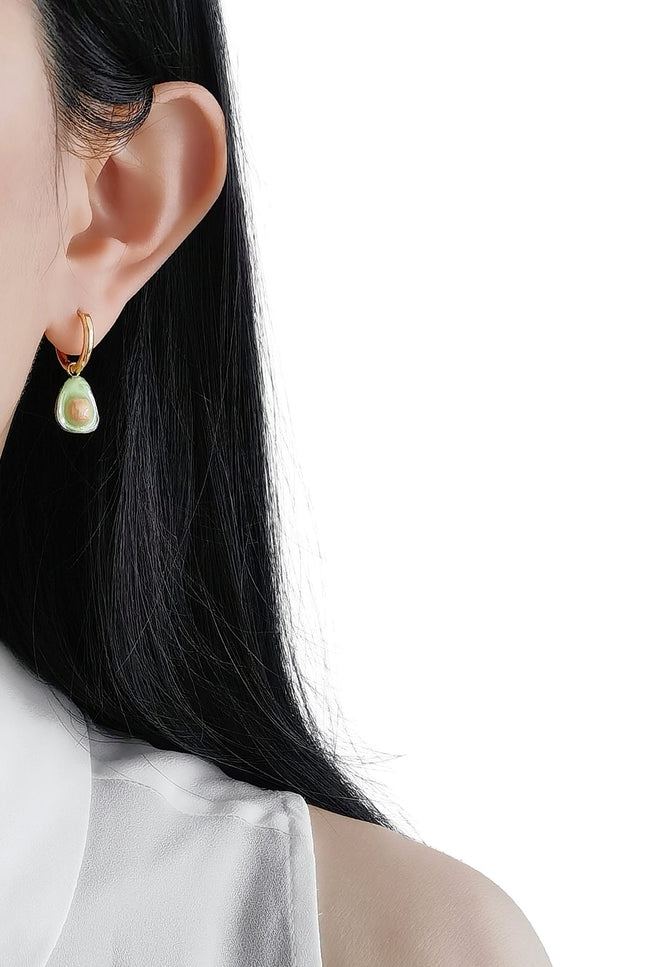 Poporcelain | Mini Porcelain Avocado Earrings