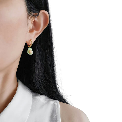 Poporcelain | Mini Porcelain Avocado Earrings