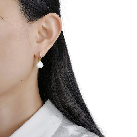 Poporcelain | Mini Porcelain Seashell Earrings