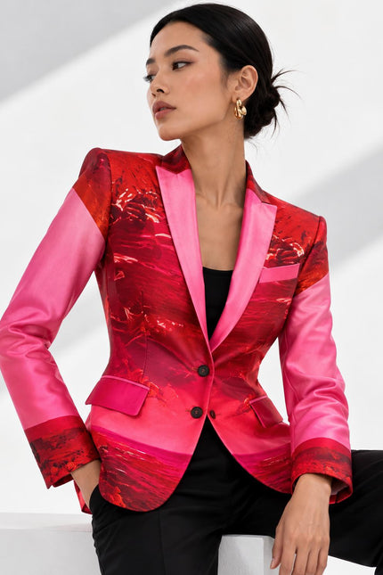 Tailored Blazer - Red Pink
