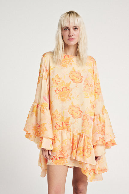 Elizabeth LaGre | Alcyone Print Ruffled Dress