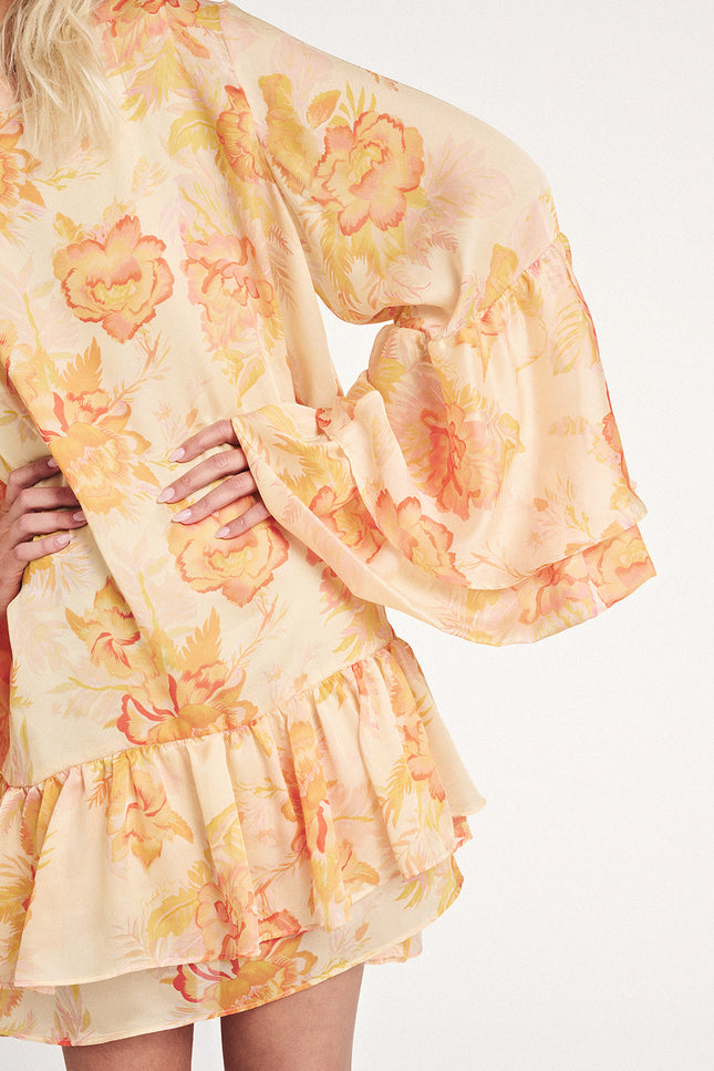 Elizabeth LaGre | Sukienka Alcyone Print Ruffled