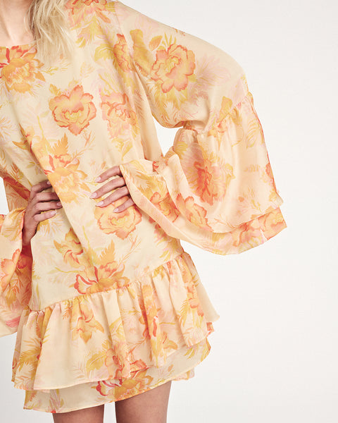 Elizabeth LaGre | Alcyone Print Ruffled Dress