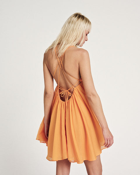 Elizabeth LaGre | Orange Silk Cotton Dress