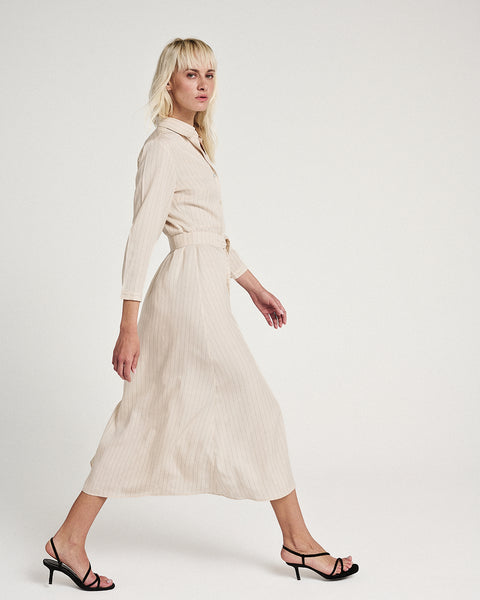 Elizabeth LaGre | Pinstripe Shirt Dress