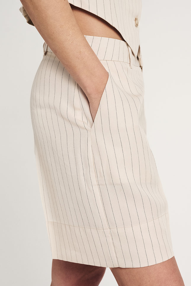 Elizabeth LaGre | Pinstripe Bermuda Shorts
