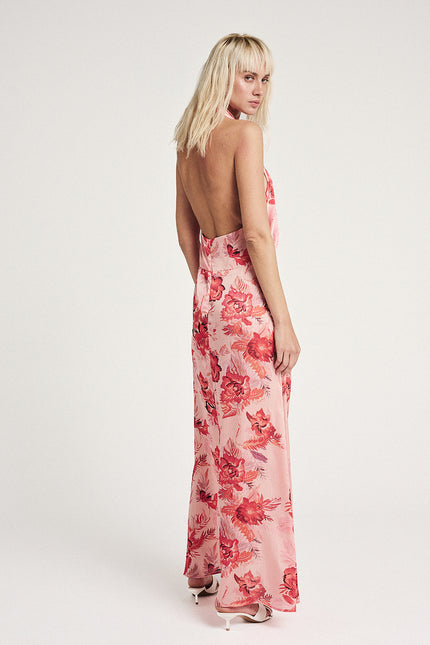 Elizabeth LaGre | Pasiphae Print Halterneck Maxi Dress
