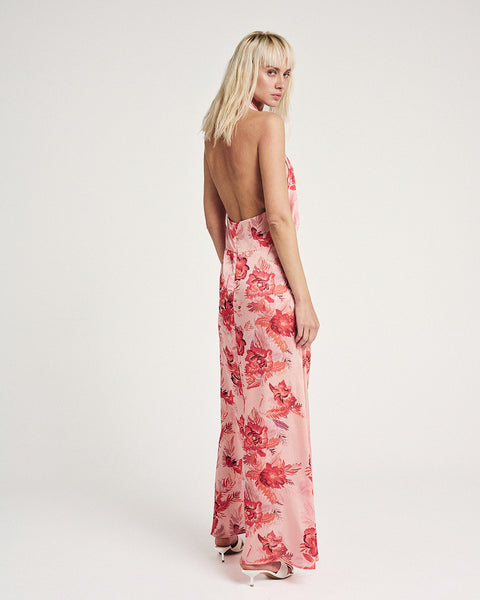 Elizabeth LaGre | Pasiphae Print Halterneck Maxi Dress