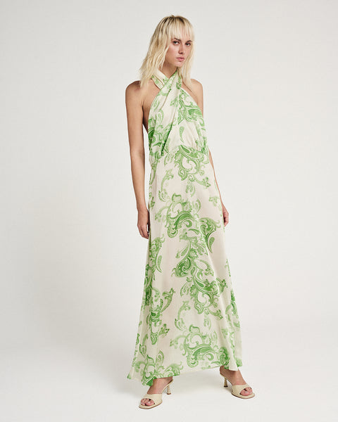 Elizabeth LaGre | Hyades Print Halterneck Maxi Dress