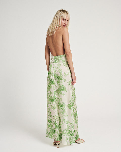 Elizabeth LaGre | Hyades Print Halterneck Maxi Dress