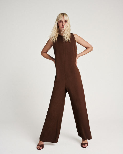 Elizabeth LaGre | Chocolate  Jumpsuit